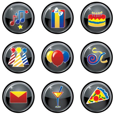 vektör simgeleri kümesi, vektör illüstrasyonu