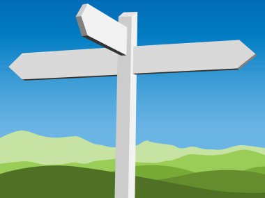  Yol işareti, vektör illüstrasyonu