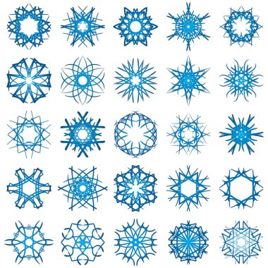 kar taneleri topluluğu. vektör çizim.