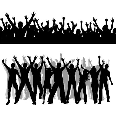 Kadın ve erkeklerin siluetleri