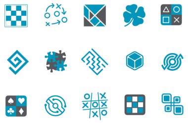 9 basit simge vektör çizimi