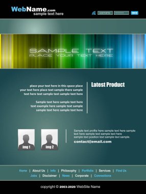 vektör web sitesi tasarım şablonu