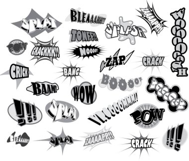 vektör komik konuşma baloncukları koleksiyonu