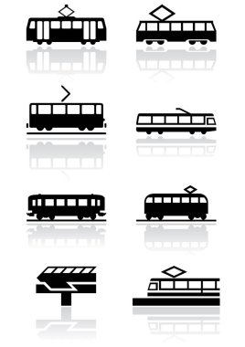 traim simgeleri vektör illüstrasyonunu ayarla