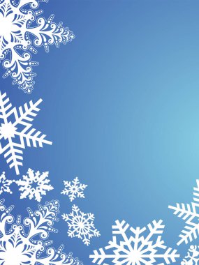 Kopya alanı olan Noel kar taneleri. Noel arkaplanı.
