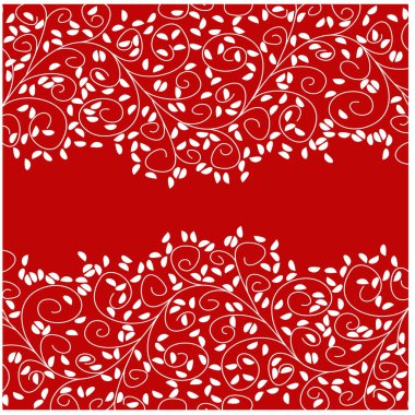 Kırmızı çiçek arkaplanının vektör çizimi