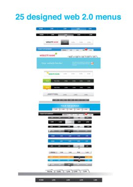 Web sitesi ve vektör illüstrasyonu için web tasarımı ögeleri
