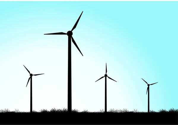 風力エネルギーの概念 ベクトル イラスト — ストックベクタ