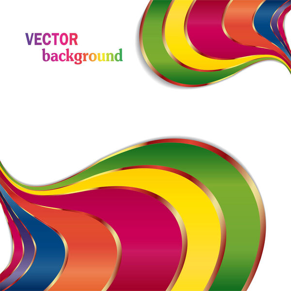 abstract background with colorful waves, vector illustration