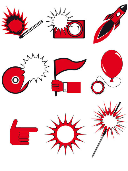 vector set of color elements for design, vector illustration