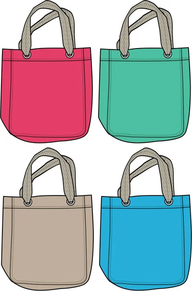 色彩艳丽的购物袋矢量说明 — 图库矢量图片