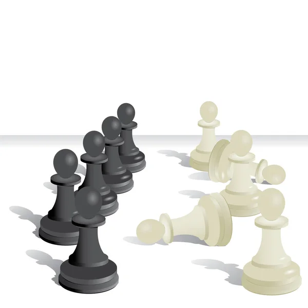 Schachbrettspiel Mit Figuren Vektorillustration — Stockvektor