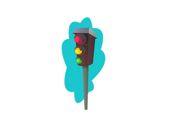 ストリートライトベクターフラットイラスト ライトが付いている街灯 — ストックベクタ