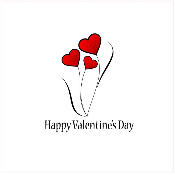 Векторна Ілюстрація Дня Святого Валентина Сердечками — стоковий вектор