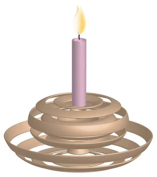 Darstellung Einer Kerze — Stockvektor