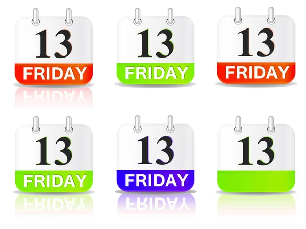 Set Calendar Different Colors Days — Stock Vector
