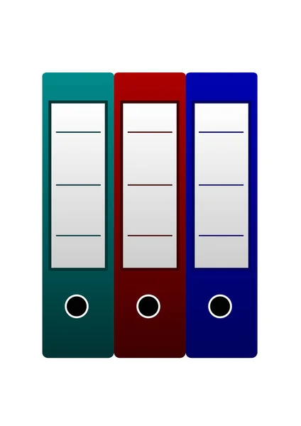 Set Office Folders Vector Illustration Simple Design — Stock Vector