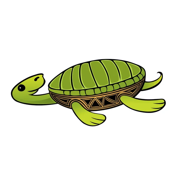 Niedliche Schildkrötenvektorillustration — Stockvektor