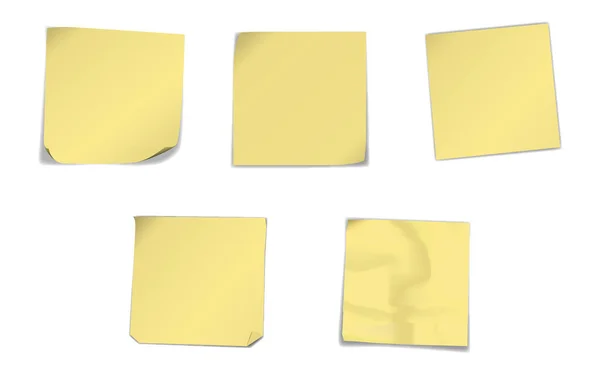 Papier Note Collant Isolé Sur Fond Blanc — Image vectorielle