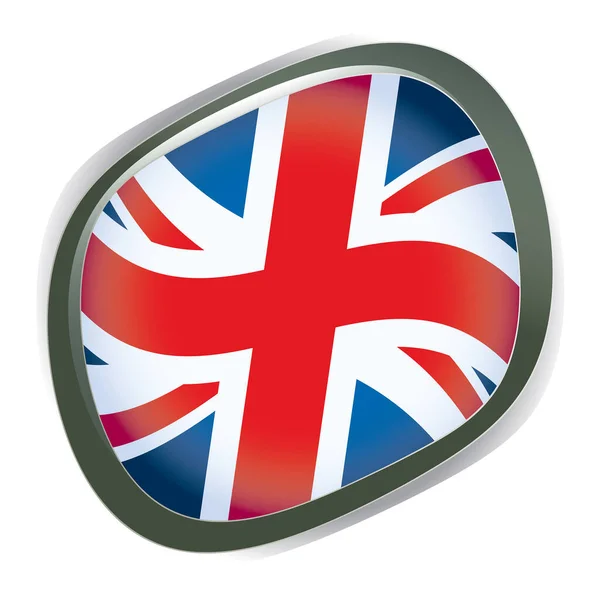 Royaume Uni Drapeau Bouton Illustration Vectorielle — Image vectorielle