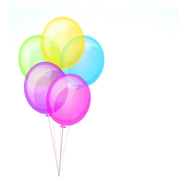 Vector Illustration Multicolored Balloons — Stock Vector