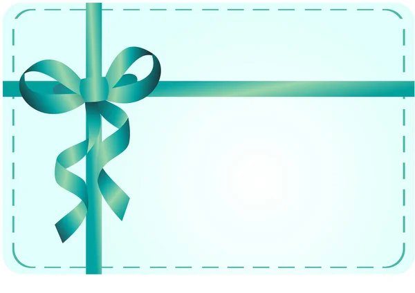 Blue Gift Box Bow Vector Illustration — Stock Vector