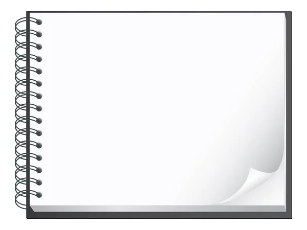 白色背景的螺旋隔离笔记本电脑 — 图库矢量图片