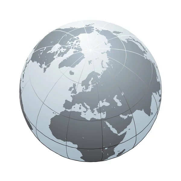 Carte Monde Rendu — Image vectorielle