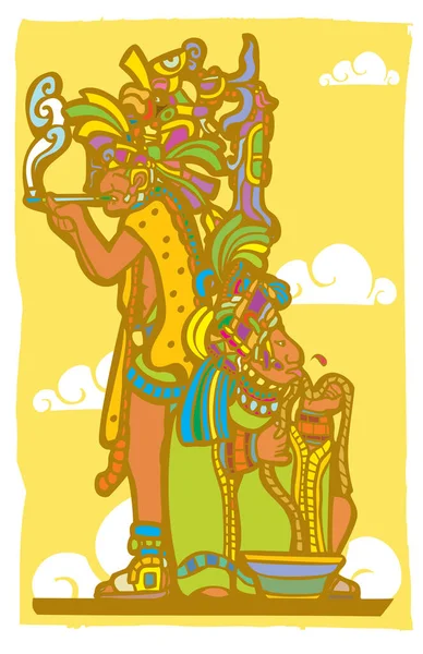 Illustration Dans Style Culture Mexicaine Mexique — Image vectorielle