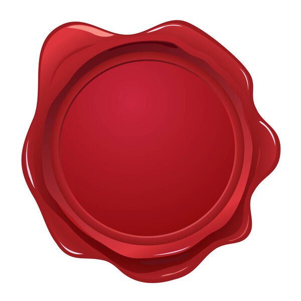 wax seal stamp vector design. red wax seal stamp seal.