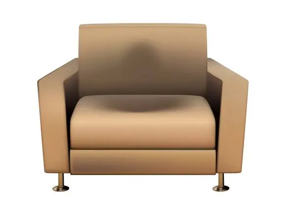 白色背景的现代豪华扶手椅 — 图库矢量图片