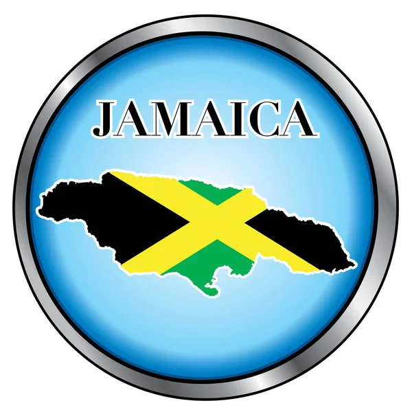Vlag Van Jamaica Ronde Vorm Geïsoleerd Frame — Stockvector