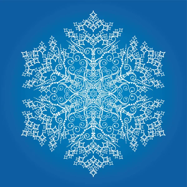 Αφηρημένη Νιφάδα Χιονιού Εικονογράφηση Διανύσματος — Διανυσματικό Αρχείο