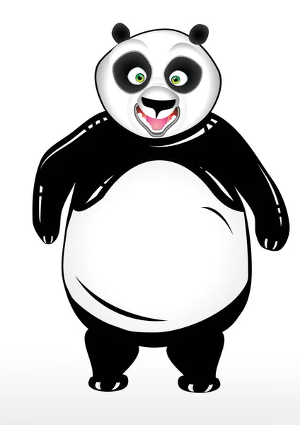 Panda Mignon Illustration Vectorielle Design Simple — Image vectorielle