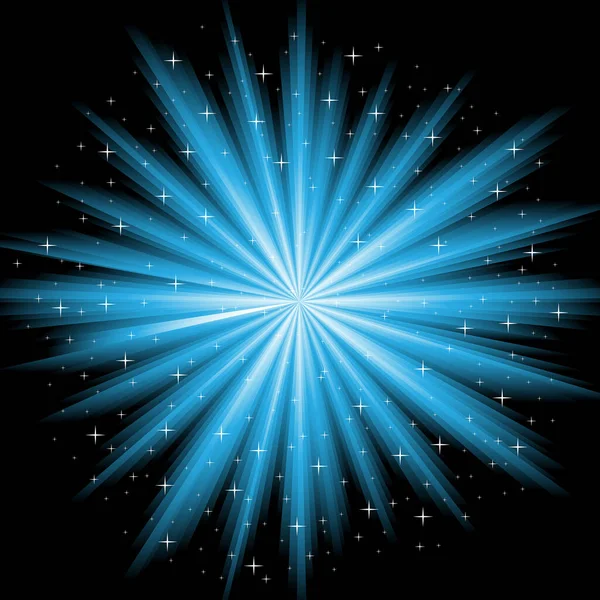 Blaue Sterne Mit Lichtstoß Vektorillustration — Stockvektor