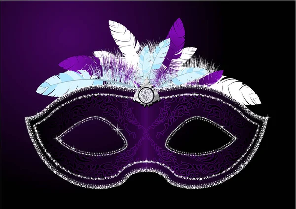 Ilustração Vetorial Máscara Carnaval —  Vetores de Stock