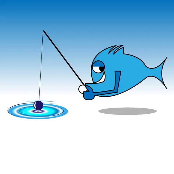 Fisch Fischerei Vektor Illustration — Stockvektor
