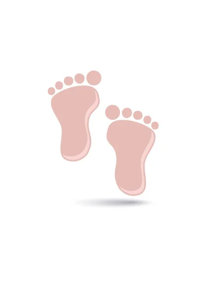 Footprint Icon Vector Illustration — Stock Vector