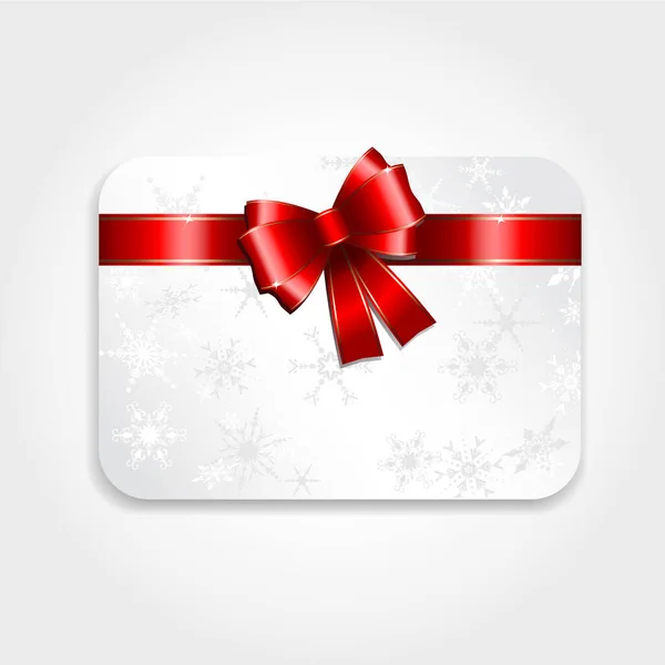 Λευκό Κουτί Δώρου Κόκκινη Κορδέλα Φιόγκο — Διανυσματικό Αρχείο