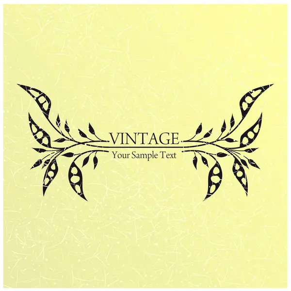 Vector Vintage Ornamento Floral Diseño Para Tarjeta Felicitación — Archivo Imágenes Vectoriales
