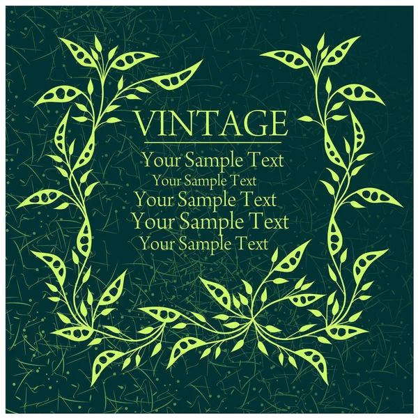 Ilustración Vectorial Ornamento Tarjeta Vintage — Vector de stock