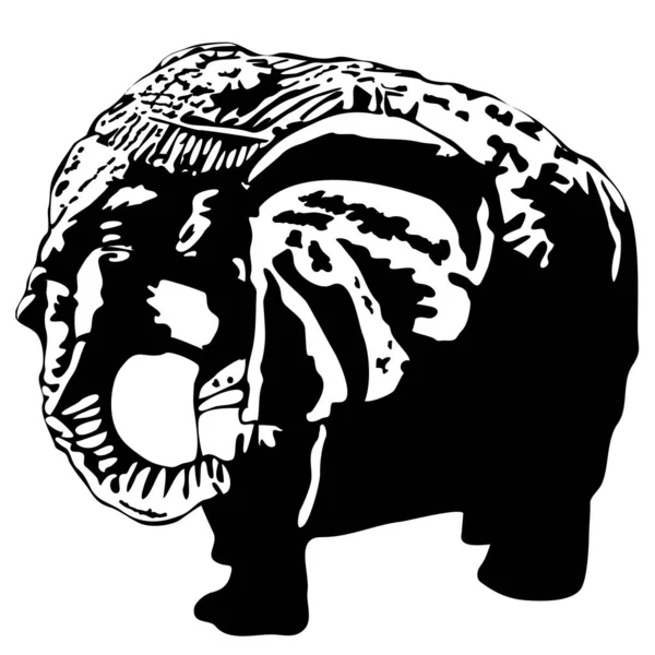 Cartoon Elephant Vector Illustration — Stock Vector