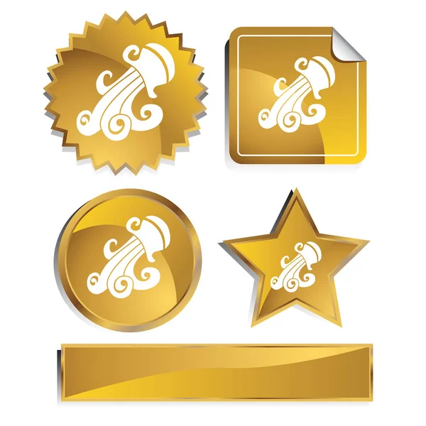 Gold Buttons Vector Illustration — Stock Vector
