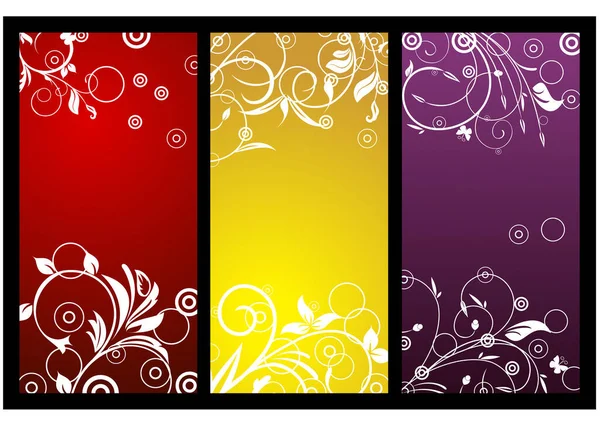 Illustration Vectorielle Fond Abstrait Avec Des Éléments Floraux Colorés — Image vectorielle