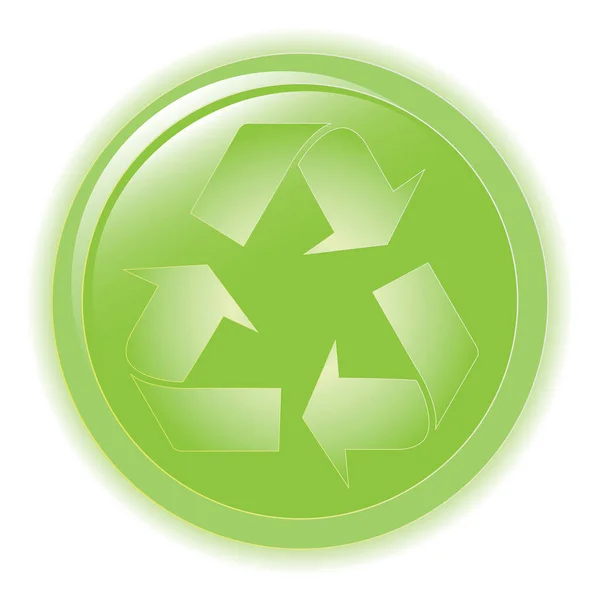 Зелений Символ Переробки Векторні Ілюстрації — стоковий вектор