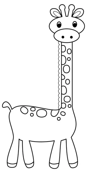Livre Coloriage Pour Enfants Girafe Girafe — Image vectorielle