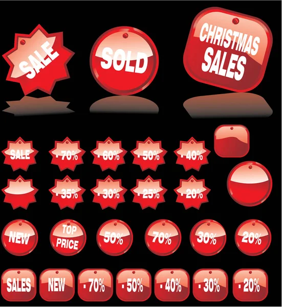 Étiquettes Étiquettes Vente Noël — Image vectorielle