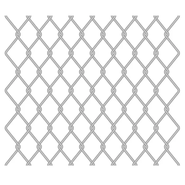 白い背景に金属フェンスのベクトルイラスト — ストックベクタ