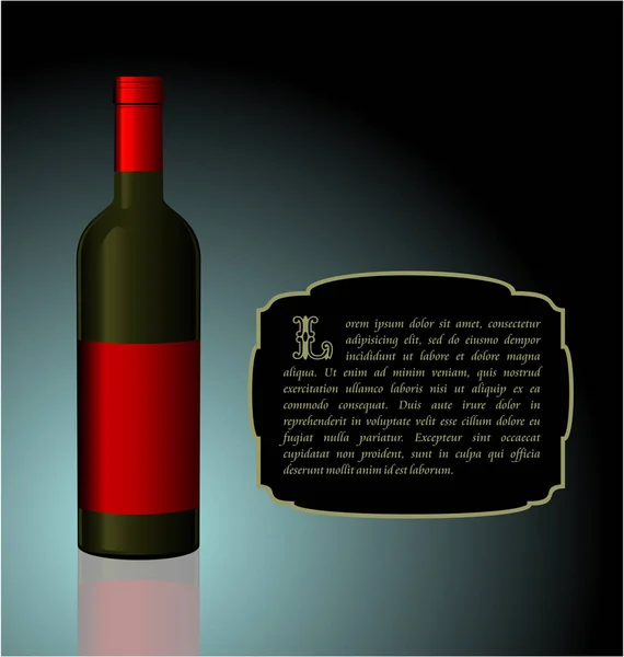 Verre Vin Sur Fond Dégradé — Image vectorielle