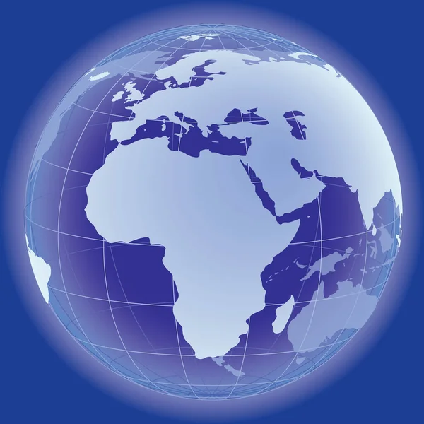 Karta Över Världen Blå Bakgrund — Stock vektor